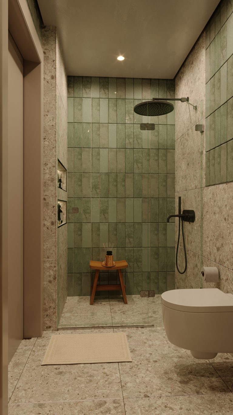 Modern duş alanı