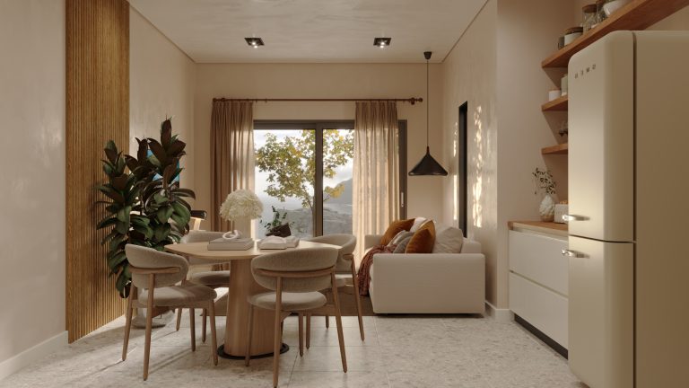 Deniz manzarasına açılan salon